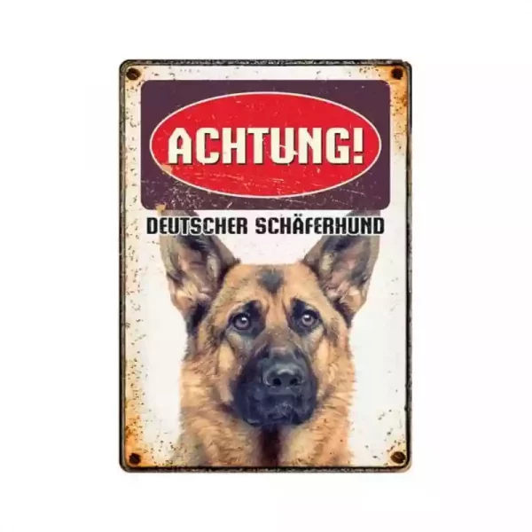 Webshop für Terraristik und Aquaristik | Metallschild "Deutscher Schäferhund"