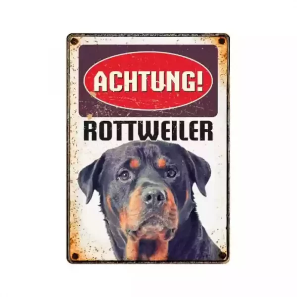 Webshop für Terraristik und Aquaristik | Metallschild "Rottweiler"