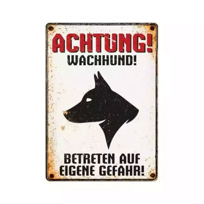 Webshop für Terraristik und Aquaristik | Metallschild "Wachhund Profil"