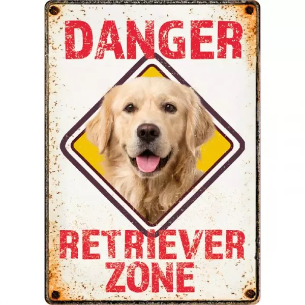 Länder Zoo - Webshop für Terraristik und Aquaristik | Metallschild "Retriever Zone Danger (v)"